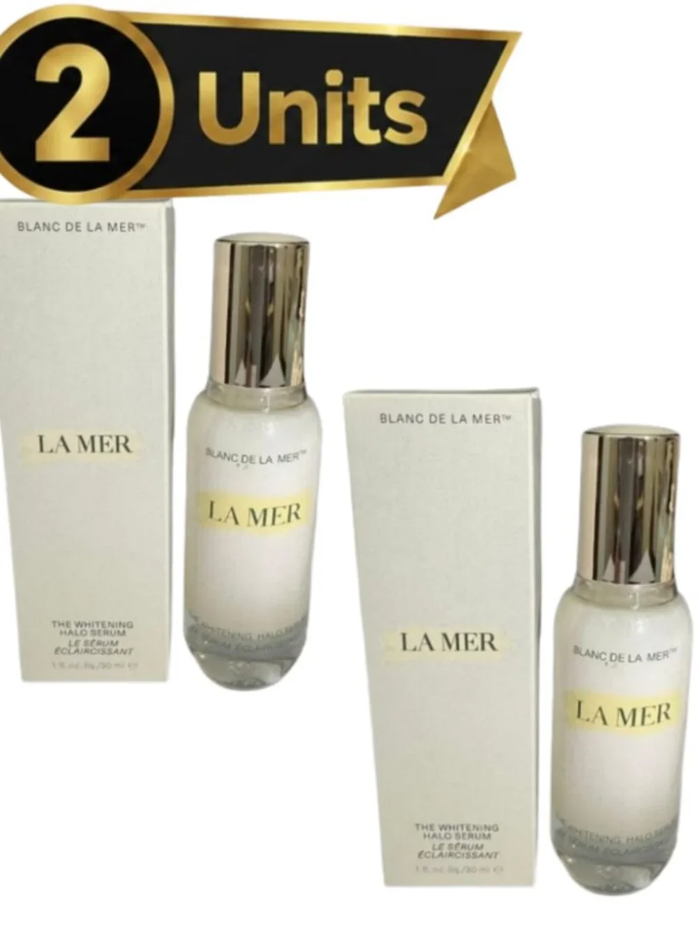2 Pack La Mer Blanc de La Mer The Whitening Halo Serum 1 oz / 30ml Each - Picture 1 of 2